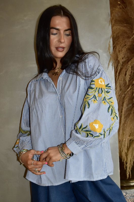 Hutton Crewel Work Shirt Dark Denim **